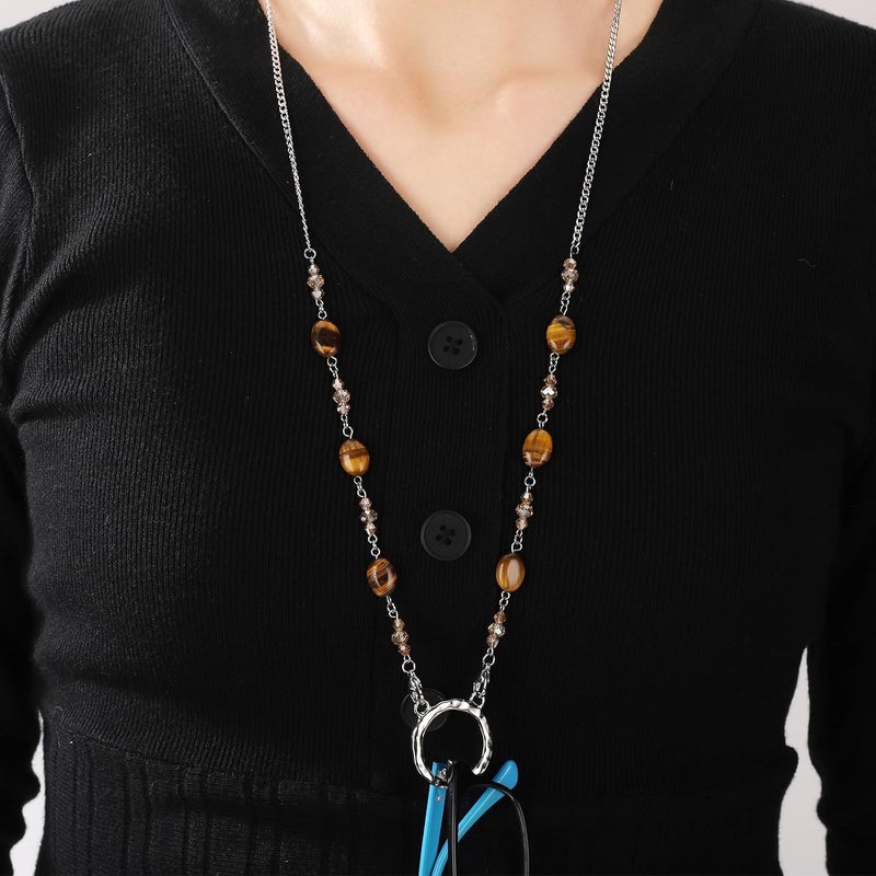 Hongeely Glasses Holder Chain Loop Eyeglasses Necklace Ring for Women Reading Glasses Sunglasses Necklace for Men - Image 4